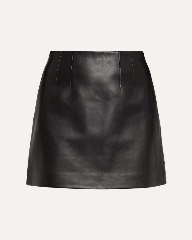 Lambskin Leather Mini Skirt